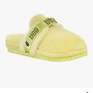 UGG Yellow Fluffy Sandals
